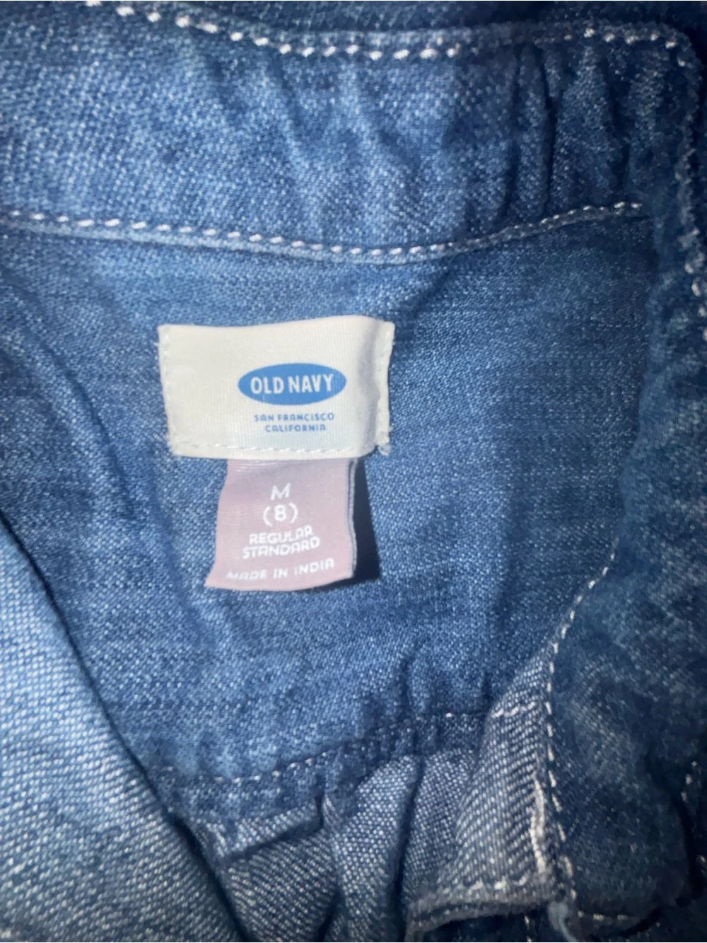 Girls Old Navy Denim Blouse Sz 8